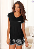 Tropical Short Style Pajama Set | Printed PJ Set