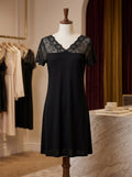 Lace Trim Satin Nightgown | Elegant V-Neck Style