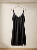 Lace Trim Satin Nightgown | Elegant V-Neck Style